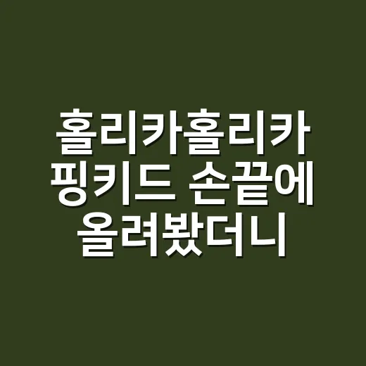 홀리카홀리카 핑키드 손끝에 올려봤더니, 생각보다 오래 예쁜 핑크였다 - 요약