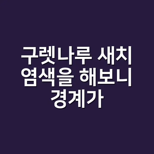 구렛나루 새치 염색을 해보니 경계가 더 신경 쓰였다 - 요약