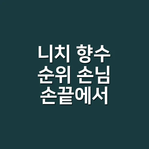 니치 향수 순위 손님 손끝에서 골라봤더니 - 요약