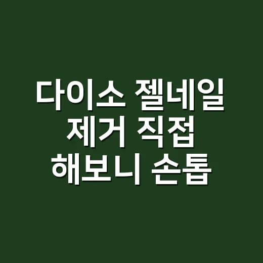 다이소 젤네일 제거 직접 해보니 손톱 차이는 여기서 났다 - 요약