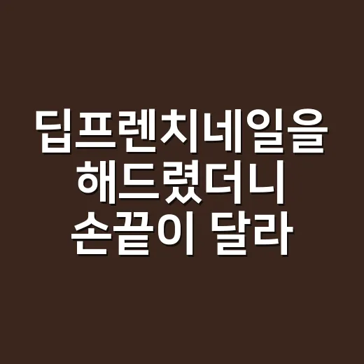 딥프렌치네일을 해드렸더니 손끝이 달라 보였다 - 요약