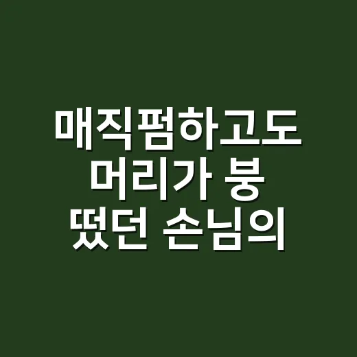 매직펌하고도 머리가 붕 떴던 손님의 이야기 - 요약