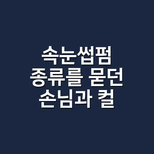 속눈썹펌 종류를 묻던 손님과 컬 사진을 다시 봤다 - 요약