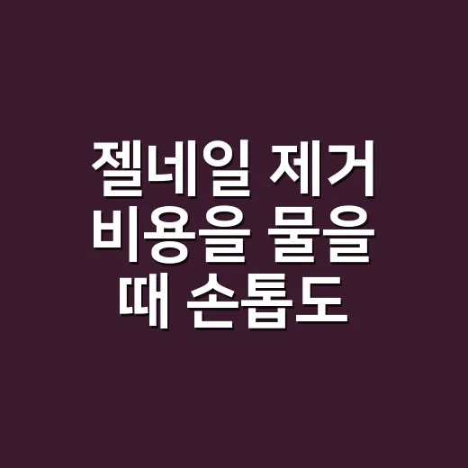 젤네일 제거 비용을 물을 때 손톱도 함께 봅니다 - 요약