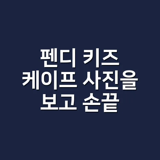 펜디 키즈 케이프 사진을 보고 손끝 색을 골랐다 - 요약