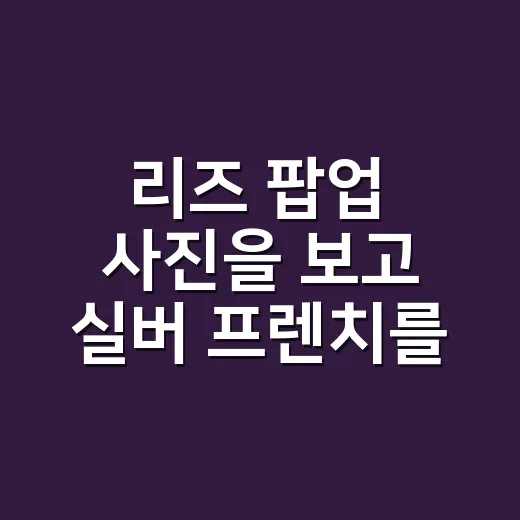 리즈 팝업 사진을 보고 실버 프렌치를 해봤더니 - 요약