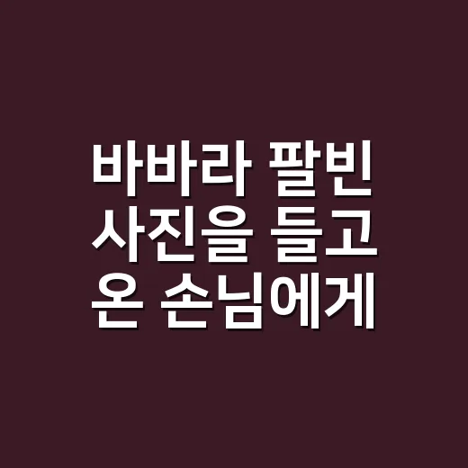 바바라 팔빈 사진을 들고 온 손님에게 권한 네일 - 요약