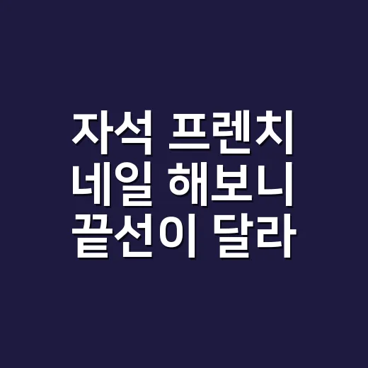 자석 프렌치 네일 해보니 끝선이 달라졌다 - 요약