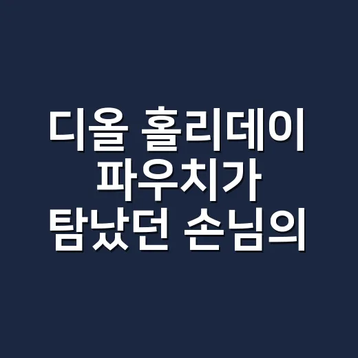 디올 홀리데이 파우치가 탐났던 손님의 고민 - 요약