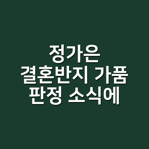 정가은 결혼반지 가품 판정 소식에 손끝을 다시 봤다 - 요약