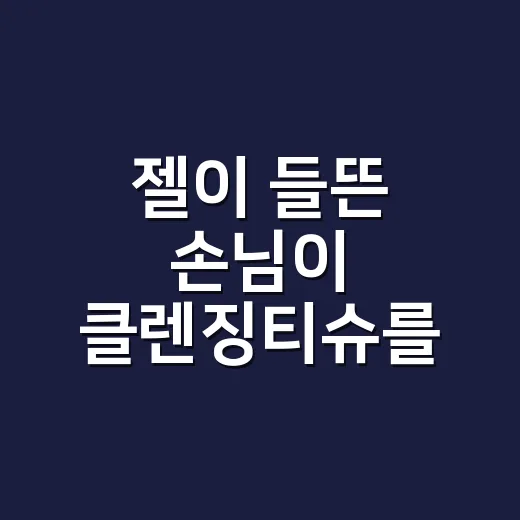 젤이 들뜬 손님이 클렌징티슈를 꺼낸 날 - 요약
