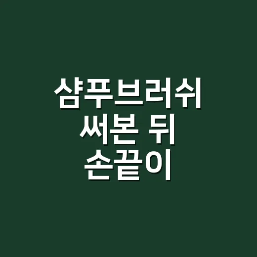 샴푸브러쉬 써본 뒤 손끝이 편해졌다는 손님 - 요약