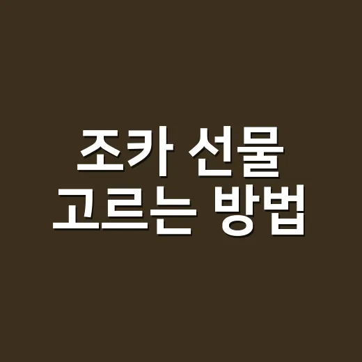 조카 선물 고르는 방법, 나이보다 생활 패턴부터 보세요 - 요약