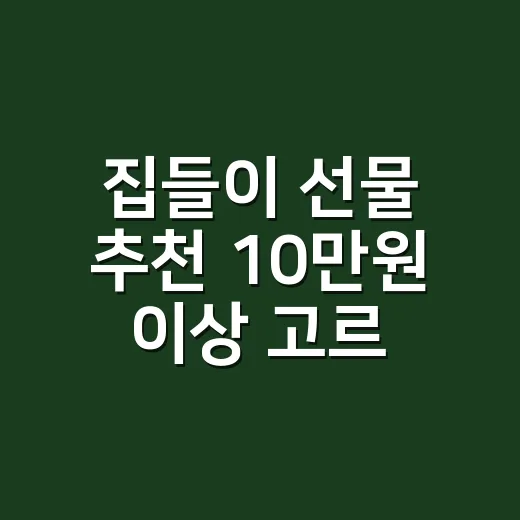 집들이 선물 추천 10만원 이상 고르는 방법, 비싸 보여도 반품되는 것부터 피하세요 - 요약