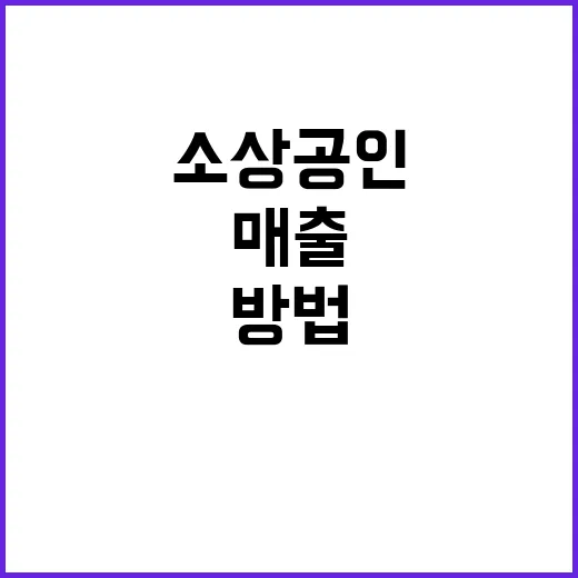 소상공인 매출을 천천히 끌어올리는 방법, 처음엔 이렇게 시작하면 됩니다 - 요약