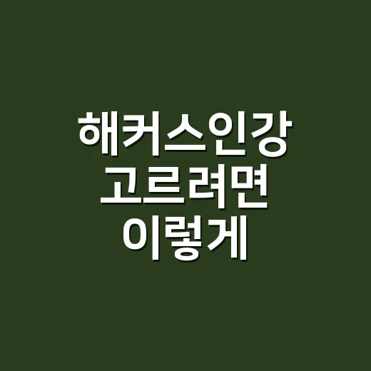 해커스인강 고르려면 이렇게 시작하면 덜 헤맵니다 - 요약
