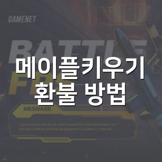 메이플키우기 환불 방법, 결제한 스토어별로 처리하는 법 - 요약