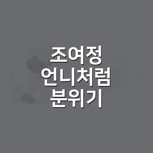 조여정 언니처럼 분위기 관리하려면 이렇게 시작하기 - 요약