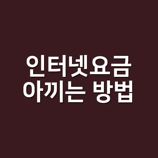 인터넷요금 아끼는 방법, 속도부터 결합까지 이렇게 고르면 됩니다 - 요약