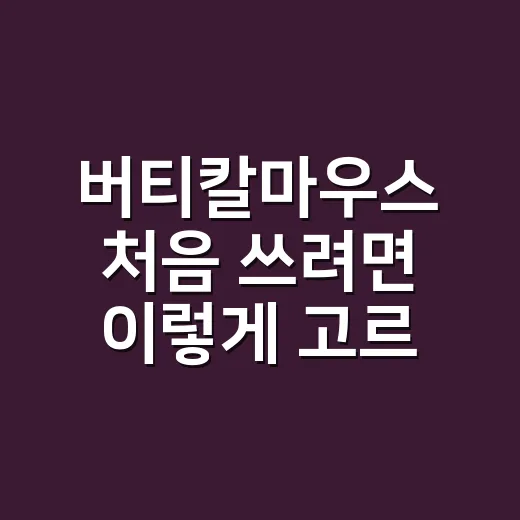 버티칼마우스 처음 쓰려면 이렇게 고르면 실패 확률이 줄어요 - 요약