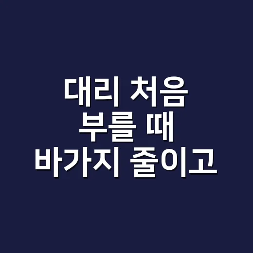 대리 처음 부를 때 바가지 줄이고 안전하게 이용하는 방법 - 요약