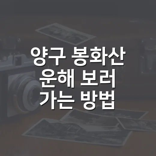 양구 봉화산 운해 보러 가는 방법, 초보자도 부담 줄이는 산행 코스 - 요약