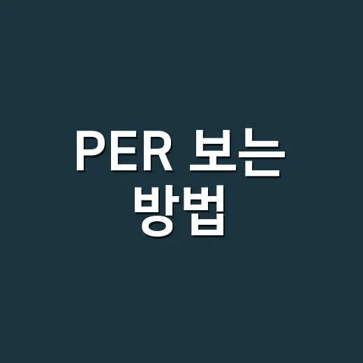 PER 보는 방법, 초보 투자자가 숫자에 덜 흔들리려면 이렇게 - 요약