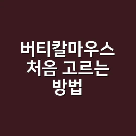버티칼마우스 처음 고르는 방법, 손목 편하게 쓰려면 이렇게 시작하세요 - 요약