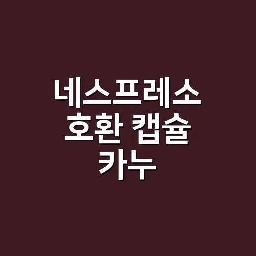 네스프레소 호환 캡슐 카누, 집에서 덜 싱겁게 마시는 방법 - 요약