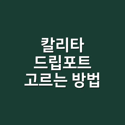 칼리타 드립포트 고르는 방법, 물줄기부터 용량까지 이렇게 보면 됩니다 - 요약