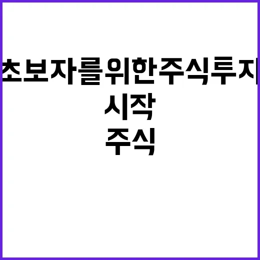 초보자를 위한 주식투자 시작하는 방법, 돈 잃기 전에 먼저 잡아야 할 기준 - 요약
