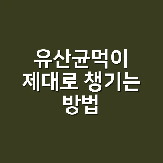 유산균먹이 제대로 챙기는 방법, 장이 편해지려면 이렇게 시작하세요 - 요약