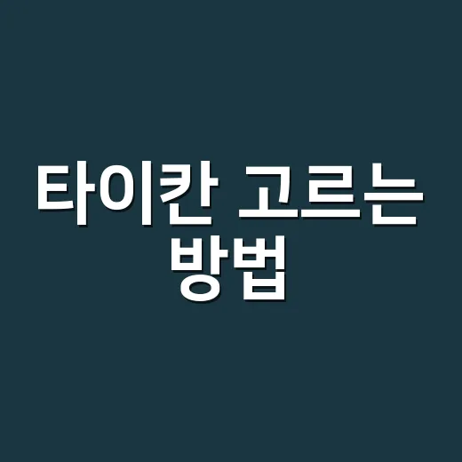 타이칸 고르는 방법, 처음 비교할 때 이렇게 보면 쉽습니다 - 요약