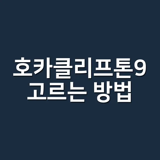 호카클리프톤9 고르는 방법, 러닝화 초보도 실패 줄이는 기준 - 요약