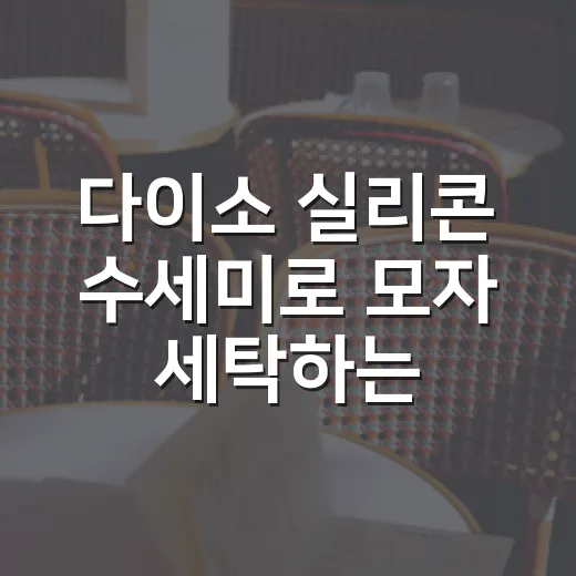 다이소 실리콘 수세미로 모자 세탁하는 방법, 형태 살리며 깨끗하게 빠는 법 - 요약