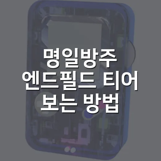 명일방주 엔드필드 티어 보는 방법, 초보자는 이렇게 고르면 됩니다 - 요약