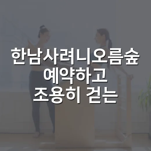 한남사려니오름숲 예약하고 조용히 걷는 방법 - 요약