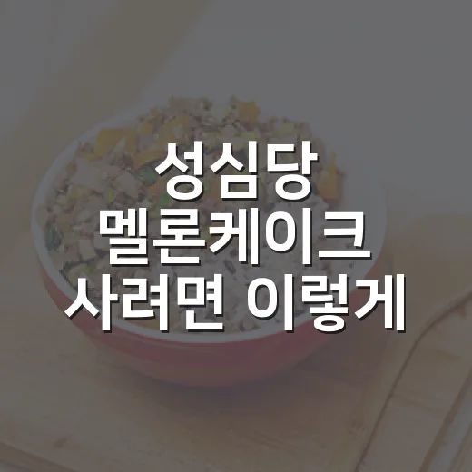 성심당 멜론케이크 사려면 이렇게 움직이면 덜 헤맵니다 - 요약