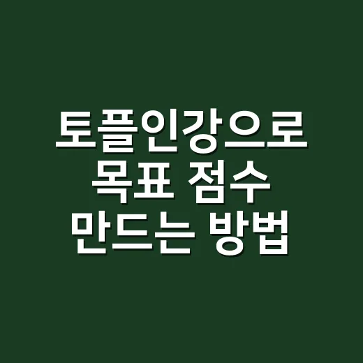 토플인강으로 목표 점수 만드는 방법, 초보자가 강의 고르는 기준 - 요약