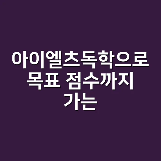 아이엘츠독학으로 목표 점수까지 가는 방법 - 요약