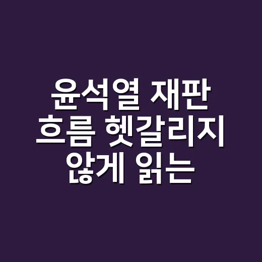 윤석열 재판 흐름 헷갈리지 않게 읽는 방법 - 요약