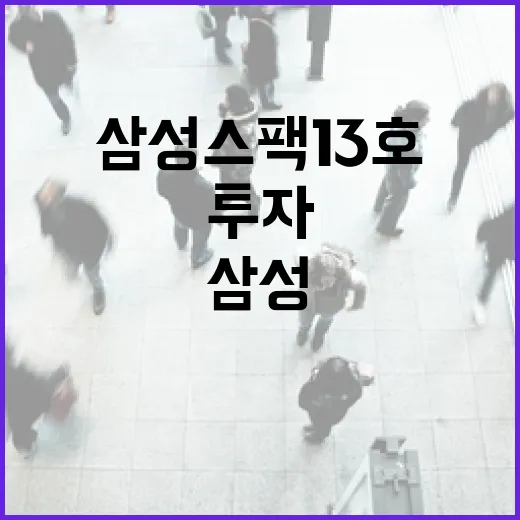 삼성스팩13호 투자, 이렇게 접근해보세요 - 요약