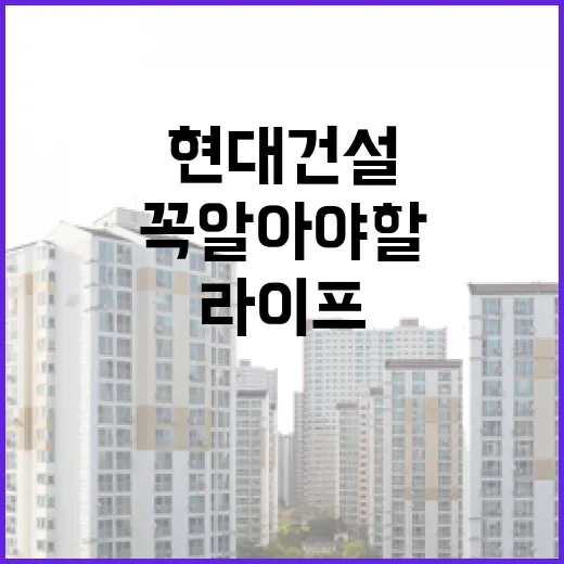 현대건설과 함께하는 스마트한 건설 라이프: 꼭 알아야 할 팁 - 요약