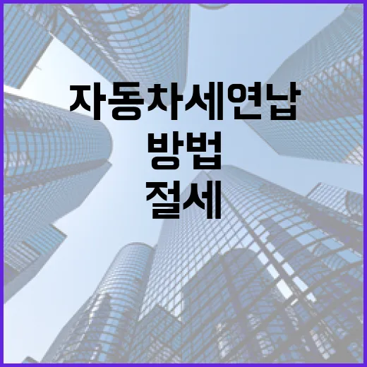자동차세 연납으로 절세하는 방법 - 요약