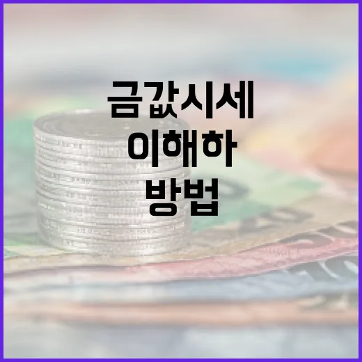 금값 시세를 이해하고 활용하는 방법 - 요약