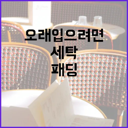 패딩을 오래 입으려면 이렇게 세탁하세요 - 요약