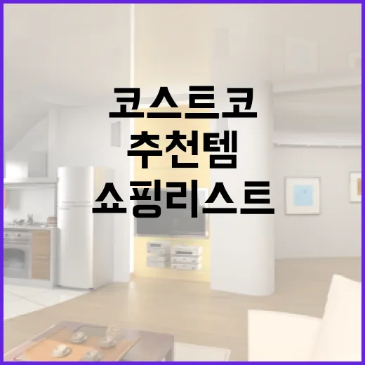 코스트코 추천템으로 쇼핑 리스트를 최적화하는 방법 - 요약
