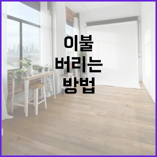 이불을 올바르게 버리는 방법: 환경을 생각하는 처리법 - 요약