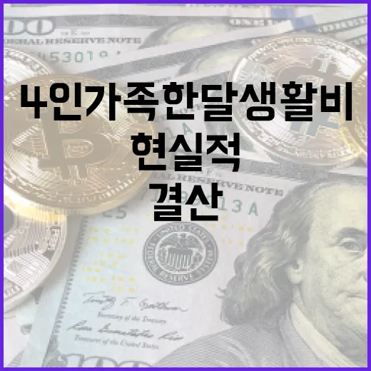 4인 가족 한달 생활비를 현실적으로 결산하는 방법 - 요약