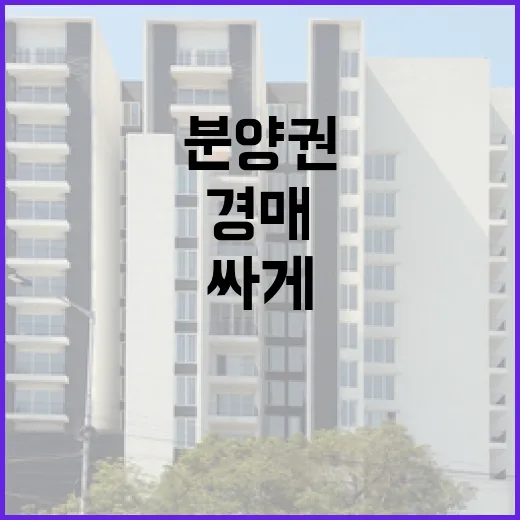 분양권 싸게 잡아보려다 경매보다 더 식은땀 난 이야기 - 요약